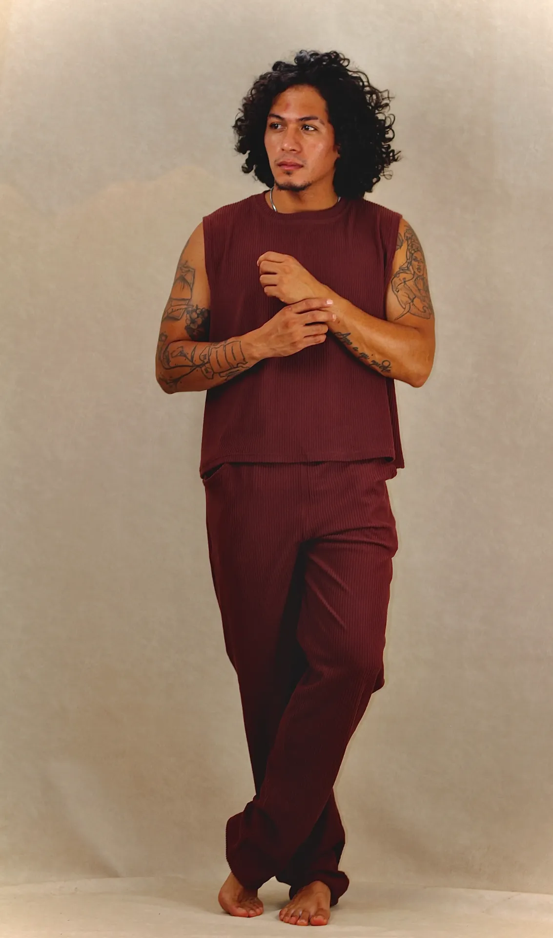 SET CUBEL CROP (BEIGE)